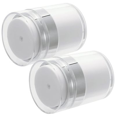 GANAZONO 2-Piece Refillable Cosmetic Cream Containers with Pumps for Travel