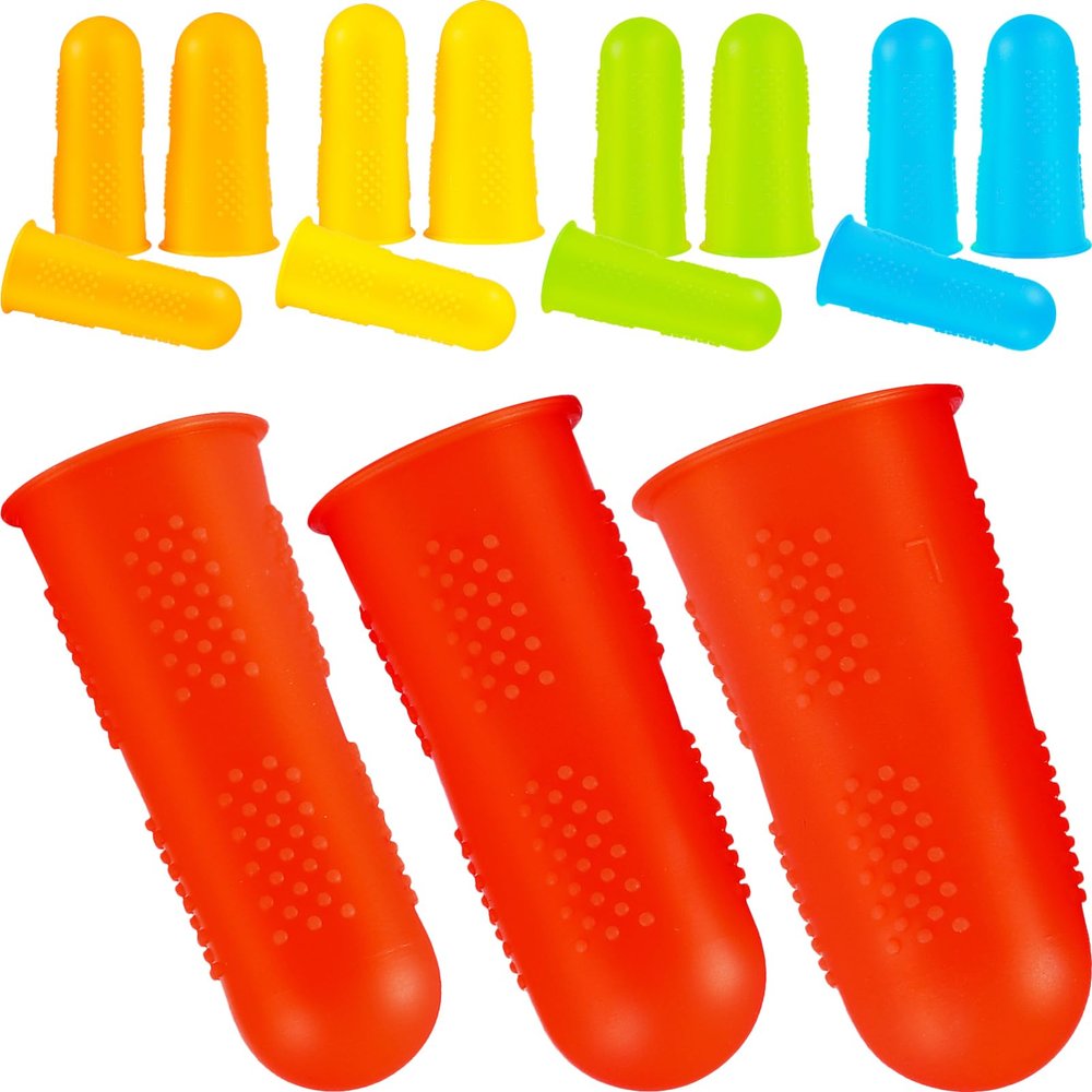 TOPPERFUN 15-Piece Silicone Finger Protectors for Sewing and Crafts