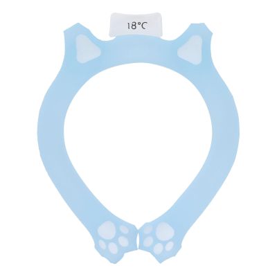 Yinhing Neck Cooling Ring, Cat-Claw Shape, Reusable Portable Ice Neck Ring for Summer Outdoors (Blue)