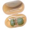 LAIOUSN Contact Lens Case for Daily Use, Transparent, Small Case for Safe Lens Insertion and Removal, Travel-Friendly, Green view 1