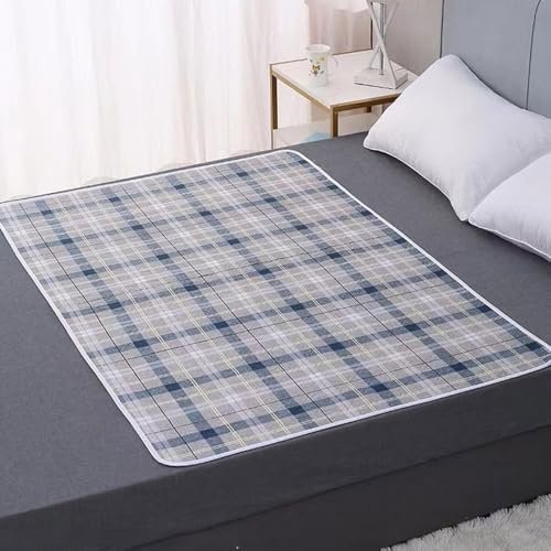 Hearda 2-Pack Washable Incontinence Bed Pads, Waterproof, Dark Blue, 80 x 120 cm