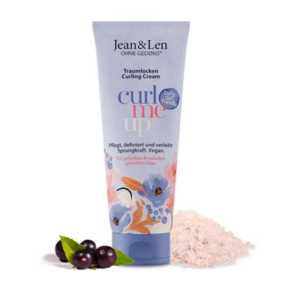 Jean & Len Traumlocken Curling Cream, Rice Water & Açaí Berry, Vegan, 100 ml