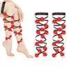 Elegant Elastic Butterfly Leg Wraps with Cross Straps view 1