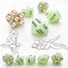 12 Clear Action Motivators, Sports Accessories, and 5 Interesting Fluorescent Green Multi-Shaped Dice view 3