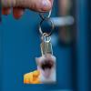 Flat Cat Keychain - Acrylic Keychain with Cute Cat Design view 3