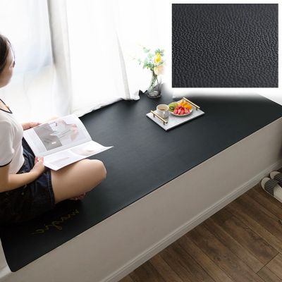 Waterproof Window Sill Mat for Bay Windows and Balconies, Non-Slip Indoor Cover, Customizable Plant Pad (Black, 300 x 60 cm / 118.1 x 23.6 in)