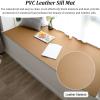 Window Sill Mat, Bay Window Protective Pad, Washable PVC Leather, Black, 150 x 70 cm (4.9 x 2.3 ft) view 2