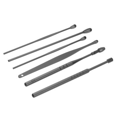Stainless Steel Earwax Cleaner, 2-Piece Set, Silicone Spiral Design