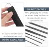 Stainless Steel Earwax Cleaner, 2-Piece Set, Silicone Spiral Design view 2