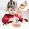 LOPUNER 1-Set Handmade Beechwood Baby Tooth Box with Cartoon Design view 4