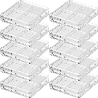 DEARMAMY 10-Pack Empty Eyeshadow Organizer, PS, Lightweight Makeup Storage for Travel and Everyday Use