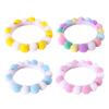 Azxcvbnm Soft Adjustable Pet Collar with Colorful Pom-Poms view 1