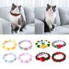 Azxcvbnm Soft Adjustable Pet Collar with Colorful Pom-Poms view 2
