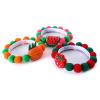 Azxcvbnm Soft Adjustable Pet Collar with Colorful Pom-Poms view 4