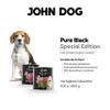John Dog Rabbit Dog Food - Premium Grain-Free Wet Food with 99% Meat - Monoprotein Complete Food for Adult Dogs - Pure Black Special Edition, 400 g view 2