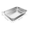 TOYANDONA Portable Stainless Steel Cat Litter Box, Large and Easy to Clean, Open Litter Box for Kittens and Cats in Litter Training view 2