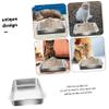 TOYANDONA Portable Stainless Steel Cat Litter Box, Large and Easy to Clean, Open Litter Box for Kittens and Cats in Litter Training view 4