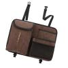 MasYosh Car Backrest Storage Bag, PU Leather Hanging Organizer with Tissue Holder Hook, Brown view 2