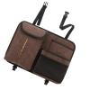 MasYosh Car Backrest Storage Bag, PU Leather Hanging Organizer with Tissue Holder Hook, Brown view 4