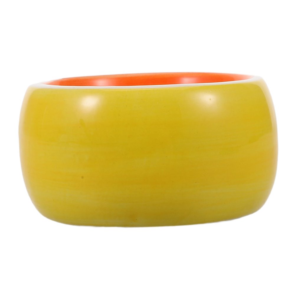 SOIMISS Ceramic Water Bowl Orange for Small Animals