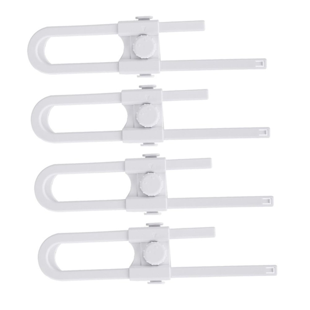Gatuida 4-Piece Adjustable Cabinet Locks for Cabinets, Wardrobes and Refrigerators