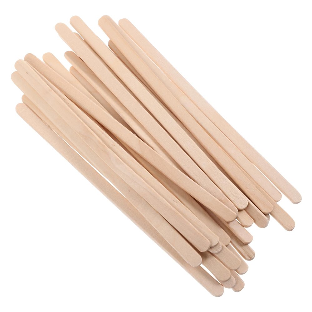 Veemoon 100-Piece Wooden Waxing Spatulas for Hair Removal