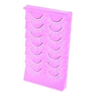 VICASKY 7 Pairs White False Eyelashes, Natural-Looking, Easy to Apply and Remove, for Women and Girls, Parties and Stage Performances