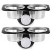PartyKindom 2-Piece Reptile Feeding Bowls with Suction Cups, Stable Plastic Double Bowls, Removable Design and Easy Installation for Lizards and Geckos view 1