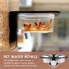 PartyKindom 2-Piece Reptile Feeding Bowls with Suction Cups, Stable Plastic Double Bowls, Removable Design and Easy Installation for Lizards and Geckos view 2