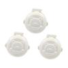 3-Pack Baby-Proof Button Covers, ABS, White, for Washing Machines view 1