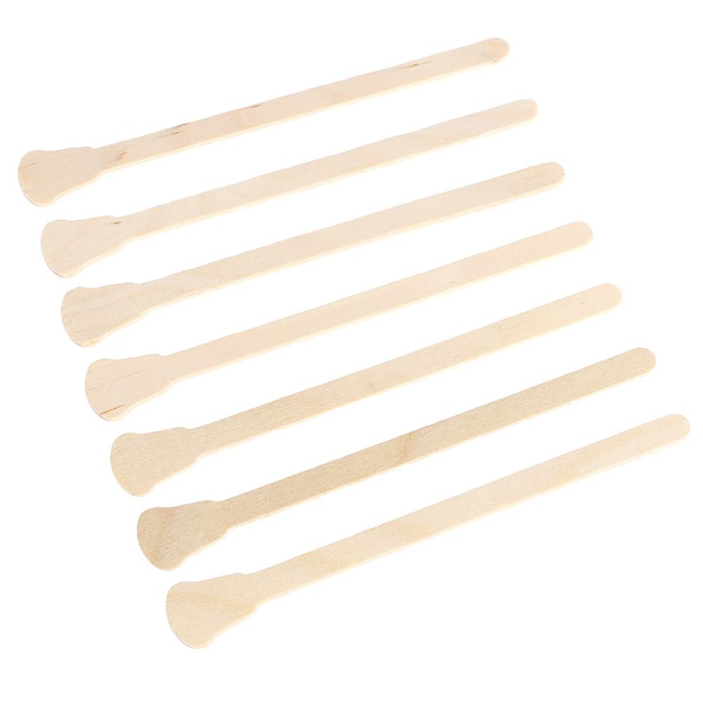 Wax Spatulas, 100 Count, with Rounded Ends