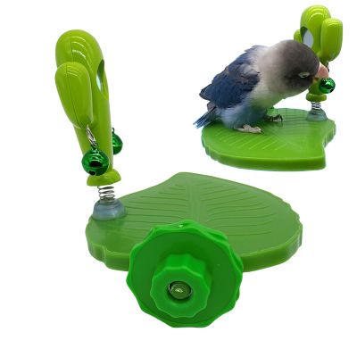 Budgie Playground | Cactus Leaf Playground, Cage Accessory Enrichment Toy for Budgerigars, Lovebirds, and Finches
