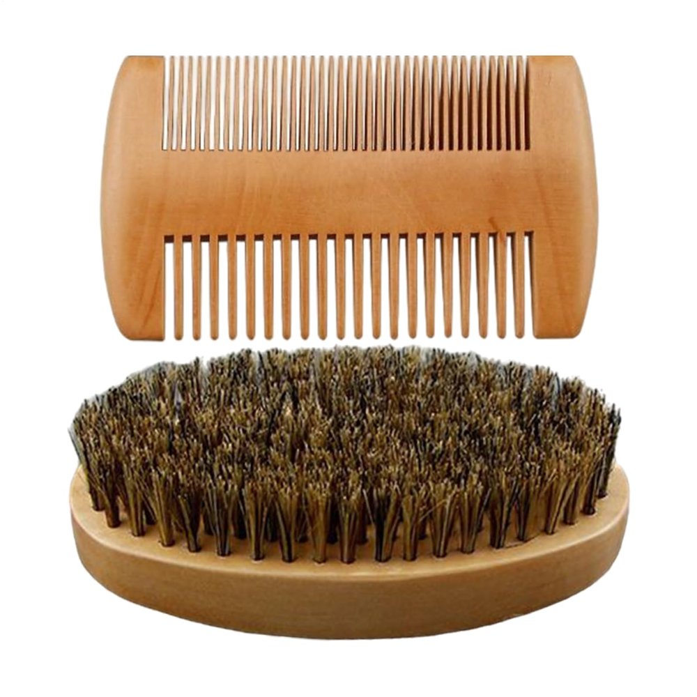 Mustache Brush and Comb Set