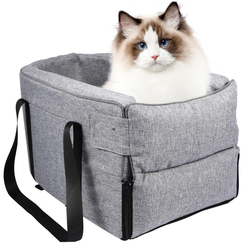 Dog Car Seat with Handles for Armrests and Center Consoles