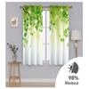 3D Green Leaf Landscape Curtains with Grommets, 2-Piece Set, 250 x 200 cm view 3