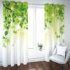 3D Green Leaf Landscape Curtains with Grommets, 2-Piece Set, 250 x 200 cm view 4