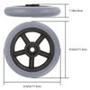 PERSELOSO 4-Piece Wheelchair Front Wheel Replacement Set view 2