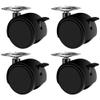 RLZQSGOT 4-Pack Quiet, Non-Slip Furniture Casters with Brakes, 29/41/50 mm Diameter view 1