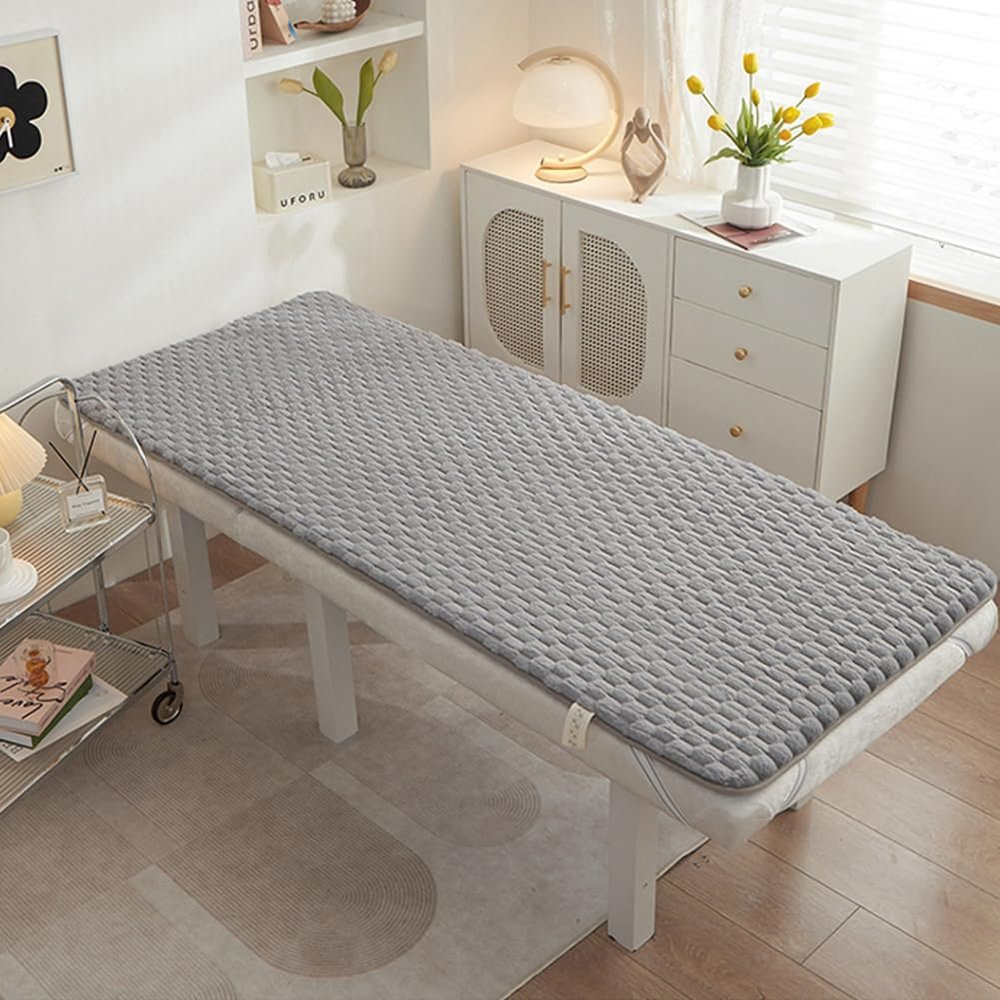 Gray 80 x 190 cm, 3.5 cm Foldable Massage Table Mattress Topper
