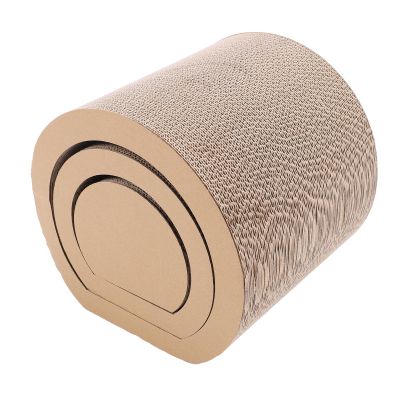 3-in-1 Cardboard Cat Scratcher, Multifunctional Scratching Tunnel and Pad for Kitty Play