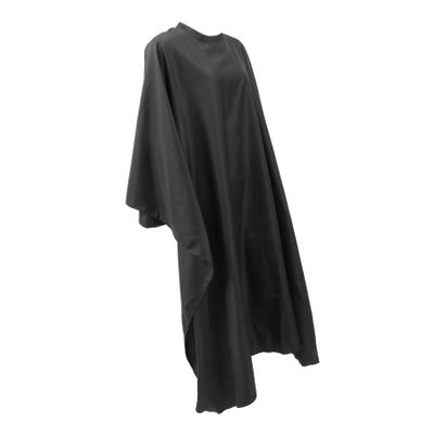 Veemoon Black Hairdressing Cape with Snap Buttons, Lightweight Polyester