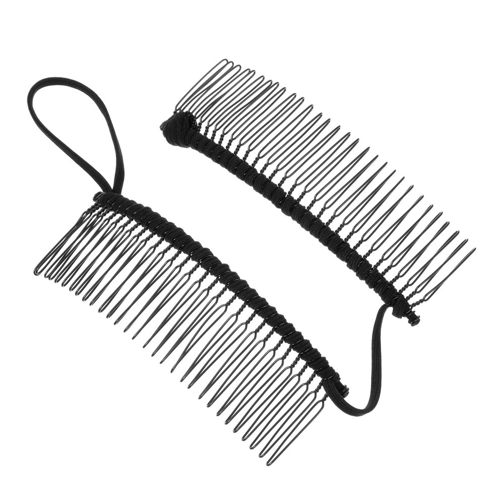 Side Hair Comb for Women, 30 Teeth, Iron, Black