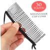 Side Hair Comb for Women, 30 Teeth, Iron, Black view 4