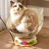 Cozy Cat and Small Dog Bed with Cat Toy, Non-Slip Base and Elevated Nest view 3