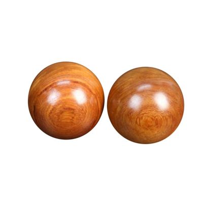 HOUDERCO Wooden Massage Balls, 2-Piece Set, 6 cm