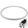 VICASKY 24-Inch PU Solid Wheelchair Replacement Tire, Elastic, Puncture-Resistant, Gray view 1