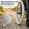 VICASKY 24-Inch PU Solid Wheelchair Replacement Tire, Elastic, Puncture-Resistant, Gray view 2