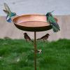 Rust-Resistant Bird Bath, 81 cm High, Decorative Metal Design view 3