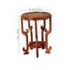 Huangj-0527 Round Carved Bonsai Table and Display Stand view 2