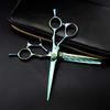 6-Inch Professional Green Damascus Steel Hair Cutting and Thinning Scissors Set view 2